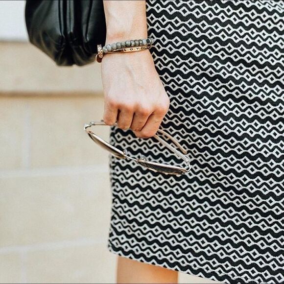 Lularoe Julia Black and White Jacquard Dress - Picture 4 of 4